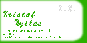 kristof nyilas business card