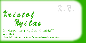 kristof nyilas business card